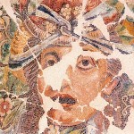 Mosaïque ancienne. יפהפיה מפוספסת בת אלפיים